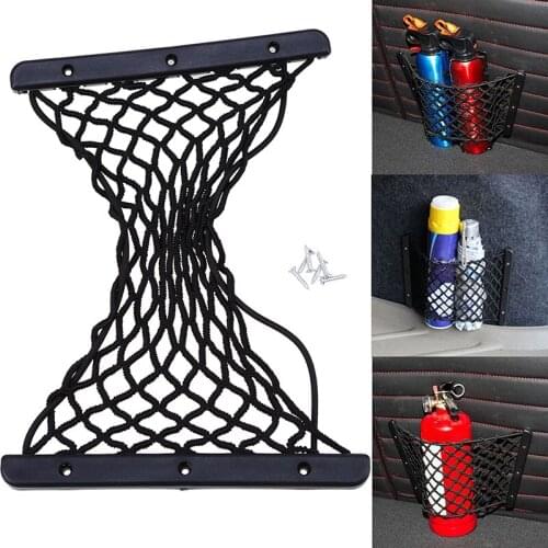 Car storage net pocket magic tape storage bag for Hyundai ix35 iX45 iX25 i20 i30 Sonata,Verna,Solaris,Elantra,Accent