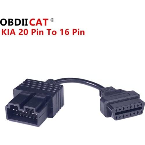 OBD2 Car Connector For K--I-A 20pin to 16pin Adapter OBD2 Female Connector Diagnostic Tool scanner Adapter Cables K--I-A 20 Pin
