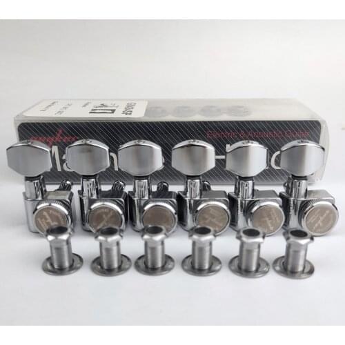 Guyker Guitar Locking Tuners (6 Right Handed) – 1:16 Lock String Sealed Tuning Key Pegs Machine Heads Set Replacement – Chrome