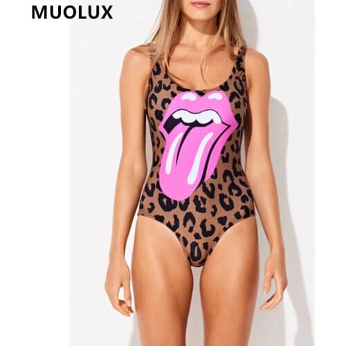 Leopard Print One Piece Swimsuit Female Sexy Bodysuits U Neck Backless Bathing Suit Monokini Swimwear Women Bathers Bikini 2021