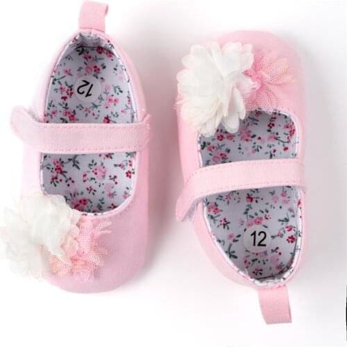 Lace Flowers Flat Baby Shoes Toddler Boy Girl Shoes First Walkers for Newborn Baby 0-12 Months