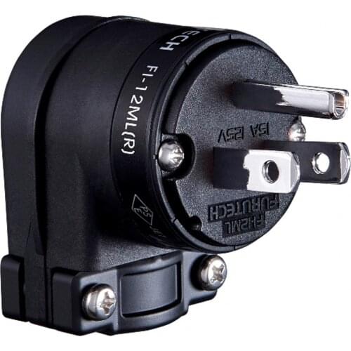 Furutech FI12ML-R L Type Rhodium 24K gold Plated Power Plug hifi