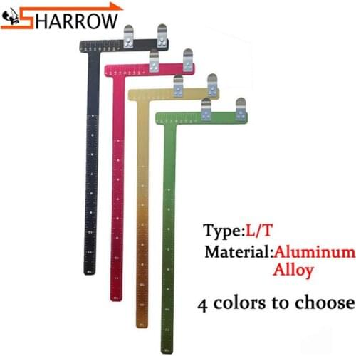 1pc Aluminum Alloy Recurve Bow Messurement T Ruler/L Ruler For Outdoor Hunting Shooting Precision Measuring Archery Accessories