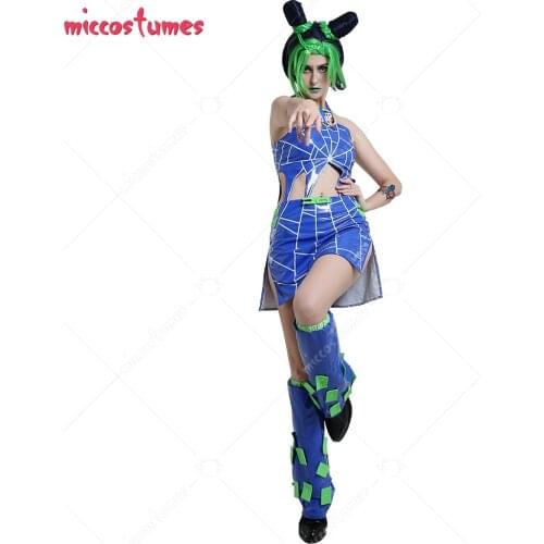 Presale Jolyne Cujoh Dress Cosplay Costume with Handcuff Halloween Costume for Women