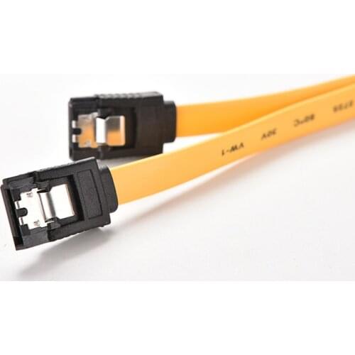 2 Pcs serial ATA SATA 3 RAID Data HDD Hard Drive Disk Signal Cables Yellow Red Straight High Speed SATA Data Cable