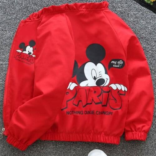 Childrens Clothing Cartoon Mickey Jacket Autumn New Coat Baby Boy Girl Outing Clothes Jacket Children Zipper Cardigan Jacket