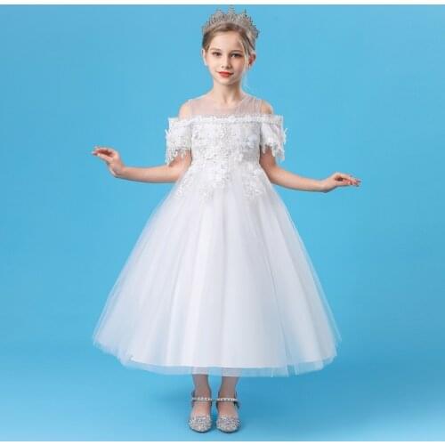 Summer Dresses for Girls Princess Dress Solid Flower Cotton Toddler Girl Clothing