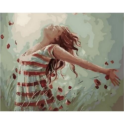 Unframe diy paintings by numbers figure painting paint by number for home decor 4050cm in field