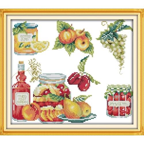 Jam Childrens day gift Cross Stitch Kits Printed Canvas DMC Counted printed Cross-stitch set Embroidery Needlework Kit DIY