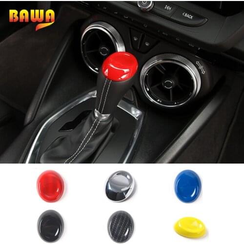 HANGUP Car Gears Panel Trim Shift Decoration Cover Stickers ABS Interior Accessories For Chevrolet Camaro 2017 Up Car Styling