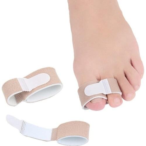 Nylon Latex Toe Finger Straightener Hammer Toe Hallux Valgus Corrector Bandage Toe Separator Splint Wrap Foot Stretcher Care 1PC