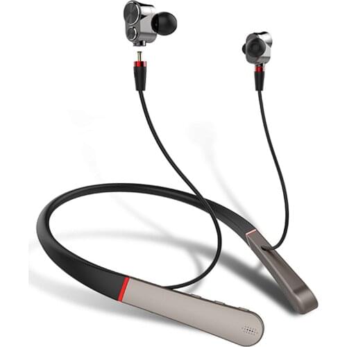 2021 New Wireless Bluetooth 5.0 Headphone Audiophile Neck-Hanging Sport Headset 3 Dynamic Drivers High-Fidelity Stereo Earphone