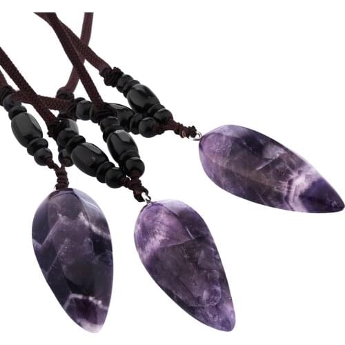 Handmade Stone Pendant Necklace for Women Men, Healing Crystal Necklaces