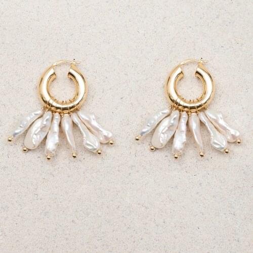 Gifts ladies free shipping dropshipping ÉLIOU Freshwater baroque pearls PIPPA EARRINGS women 2020 alibaba aliexpress wholesale
