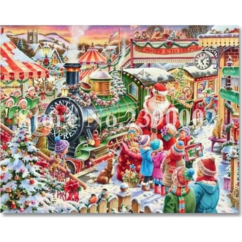 Full Diy Diamond Painting Embroidery Cross Stitch Santa Claus Christmas Gift Diamond Mosaic Needlework Art Home Decoration