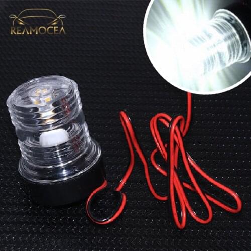 Reamocea LED Signal Indicator Anchor Mast Tail Light 360 Angle All Round Yacht Anchor Light Yacht LED Waterproof Signal Light