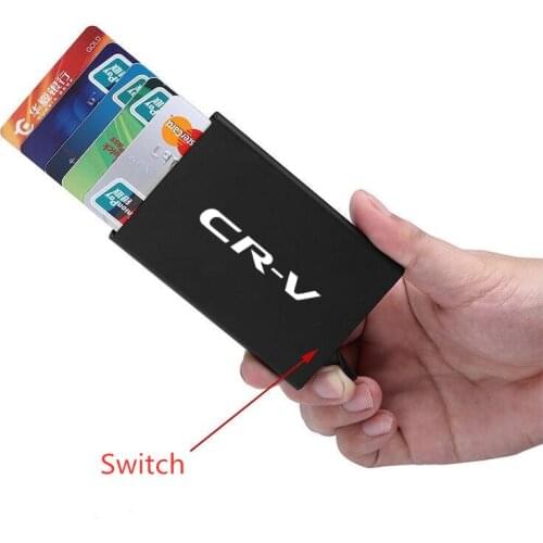 RFID Anti-theft Credit Card Holder Thin ID Card Case Bank Card Case For Honda CRV 2019 2008 2017 2020 Auto Accessories