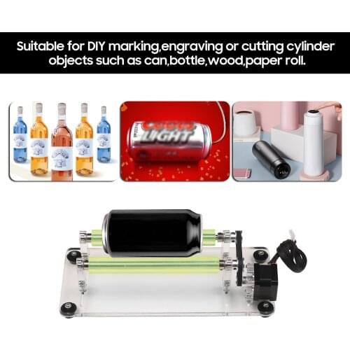 Rotary Roller 3d Printer Laser Engraving machine Y-axis Rotary Roller Engraving Module for Engraving Cylindrical Objects Cans