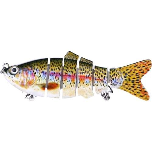1Pcs 10CM Fishing Lure Bionic Bait Multi Jointed Sections Fishing Lifelike Wobbler Artificial Crankbaits Supplies Sinking B Q5S9