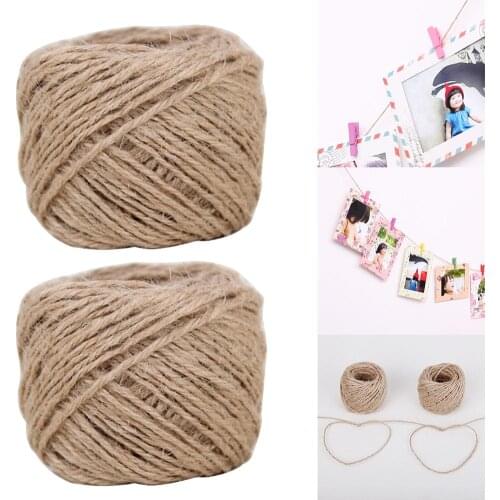 100m Handmade Macrame Cord Hemp Linen Cords Rope Twisted Jute Burlap Rope corde DIY Craft Woven Decorative