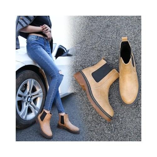 SZSGCN428-2021 New Fur Warm Chelsea Boots Women Motorcycle Ankle Boots for Women Round Toe Winter Snow Boots Women