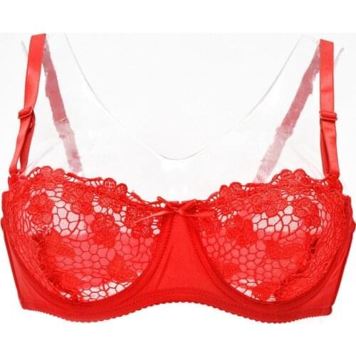 New Women Lace Bras Sexy Bra Underwire Unlined Ultra Thin Mesh Brassiere Womens Bralette Plus Size