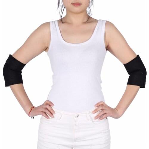1 Pair Tourmaline Self-heating Elbow Care Support Pad Arthritis Protector Magnetic Therapy Joint Pain Relief Knee Elbow Brace