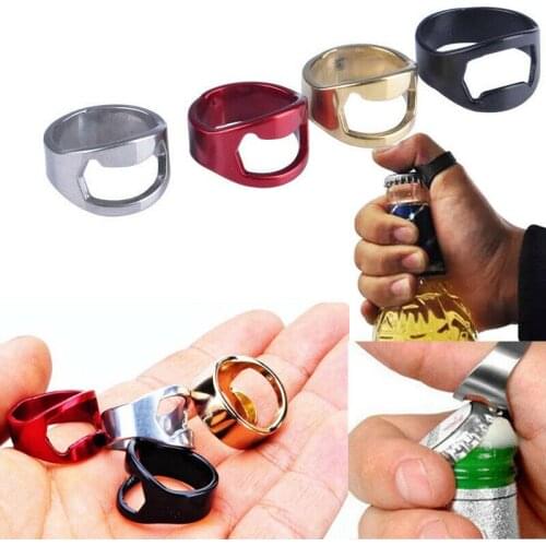 1pcs Multi-function Stainless Steel Colorful Ring-Shape Opener Beer Bottle Opener Diameter 22mm