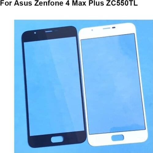 2PCS For Asus Zenfone 4 Max Plus ZC550TL 5.5 Front Outer touch Screen Glass Lens without flex cable Cover ZC550TL X015D