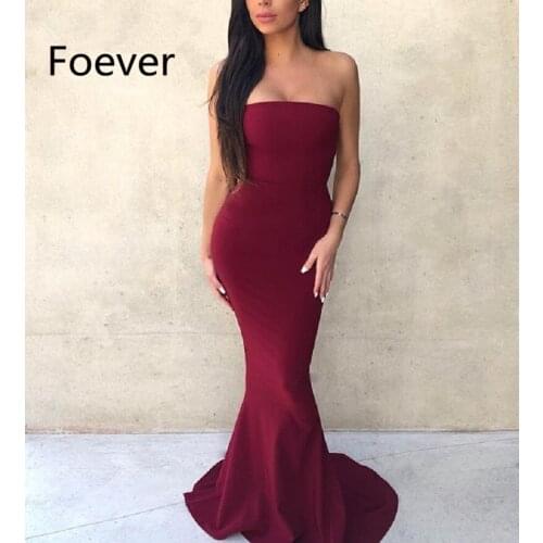 2019 Fashion Women Burgundy Prom Dress Sexy Off the Shoulder Stretch Satin Long Formal Evening Party Gown Custom Made Plus Size
