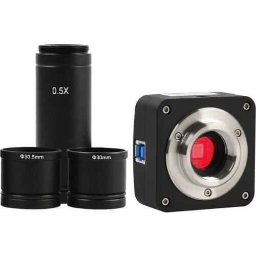 3.0 10mp 5.1mp USB Industrial Electronic Digital C mount Video Microscope Camera+0.5X C Mount Adapter Lens 23.2mm 30mm 30.5mm