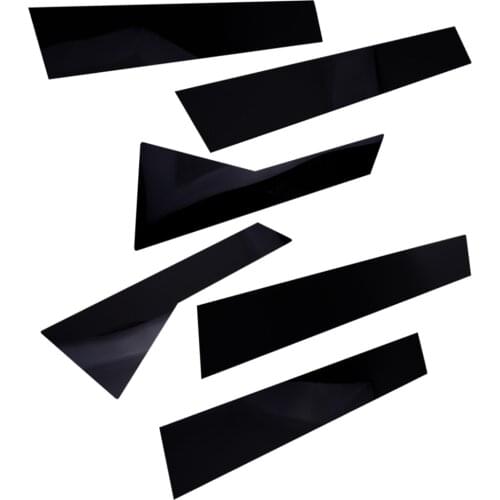 6Pcs Glossy Piano Black Window Door Pillar Post Trim Cover Sticker Polycarbonate Fit for VW Jetta 2021 2020 2019 Accessories