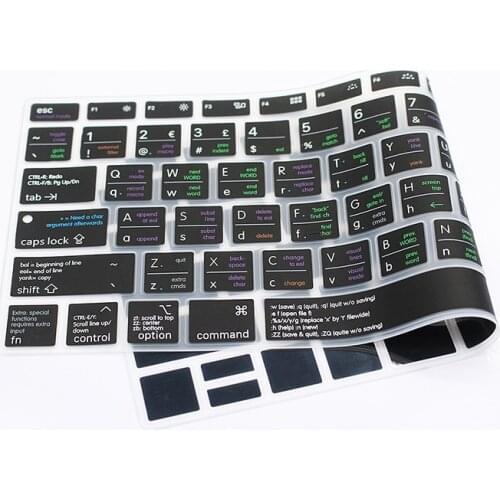 A1932 VIM/VI Hotkey Shortcuts Silicone Keyboard Cover Protector Skin for MacBook Air 13" 2018 Release Model A1932 2019