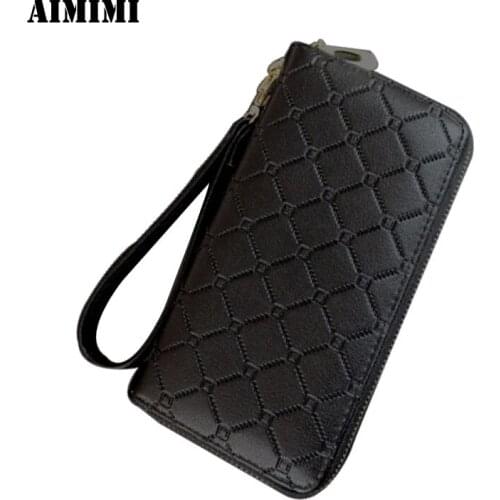 Aimimi New fashion Wallet female Classic purse wallet women panelled clutch purse; coin pouch Carteira Phone pouch Case