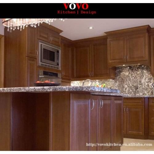 American wood kitchen cabinets with flat counter