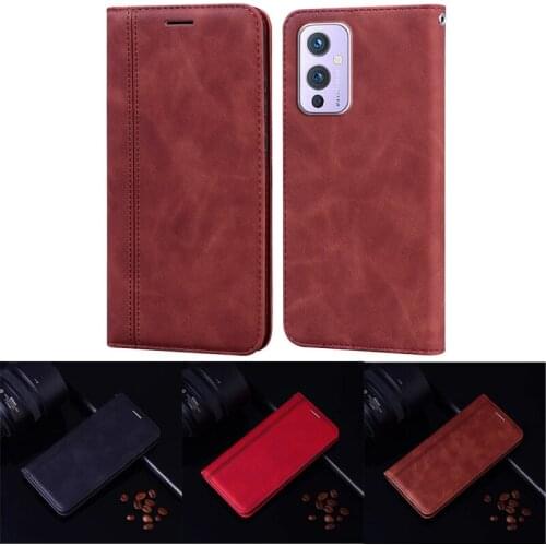 Case For OnePlus 9 Pro чехол Telefone Leather Flip Stand Cover Wallet Case For One Plus 9R 1+9 Funda Magnetic Protector Shell