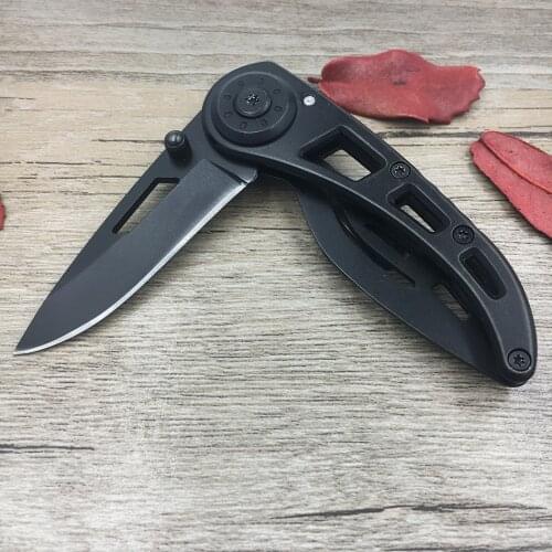 Blacken stainless steel tactical folding pocket knife sharp survival camping knife swiss knife with clip EDC knife