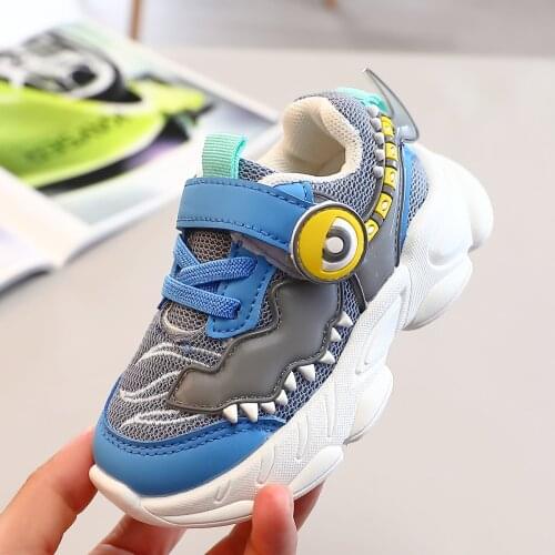 Children Cartoon Sneakers Boys Girls Autumn And Spring Breathable Mesh Sports Shoes Baby Soft Sneakers