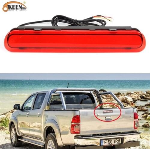OKEEN Car Styling For Hilux Vigo Sr5 2005-2014 Dynamic Led Tailgate Lamp Third Brake High Mounted Light Driving Braking Lights