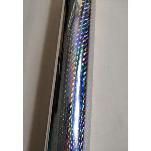 Holographic foil silver color meteor shower pattern B08 hot press on paper or plastic 64cm x 120m stamping foil