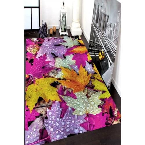2021 European Style Carpet Classic Carpets for Living Room Bedroom Kids Room Colorful Autumn Leaf and Symmetrical Pattern
