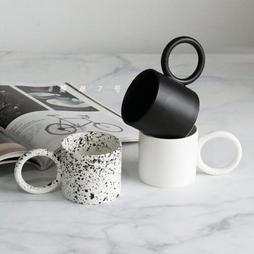 Creative Big Round Handgrip Ceramics Mugs Coffee Mug Milk Tea office Cups Drinkware 300ML
