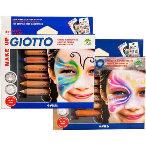GIOTTO Body painting crayons, children Halloween makeup, colourful brushes, thick poles, color lead sets