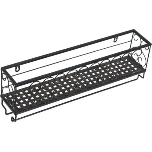 Wall Mounted Iron Wine Rack Bottle Champagne Glass Holder Shelves Bar Home Party SCIE999