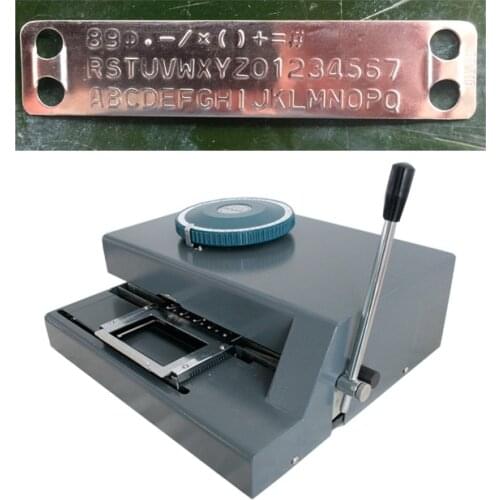 Low Price Small Size Sheet Metal Number Plate Stainless Steel Tags Embossing Machine