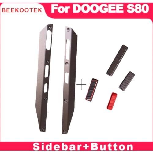 New Origina Left and right Decorative Pieces Middle Side+Power Volume SOS Button For DOOGEE S80 Lite Repair Replacement Part