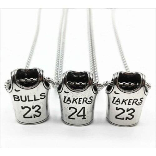 2021 Personality Basketball Jersey Stainless Steel Mens Necklace Long Chain Hip Hop Fashion Titanium Steel Personality Necklace