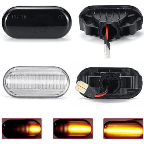 2x Dynamic LED Side Marker Light 12V Flowing Turn Signal Light Side Repeater Panel Lamp For Nissan Qashqai J10 Micra C Tiida C11