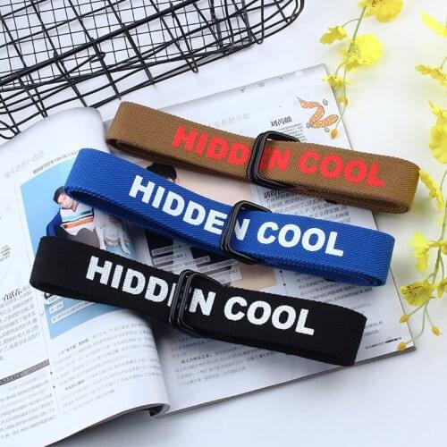Adjustable Canvas Belt Waist Band Printing Double Ring Plastic Buckle Men And Women Yong Students Casual Outdoor Tactical Belts