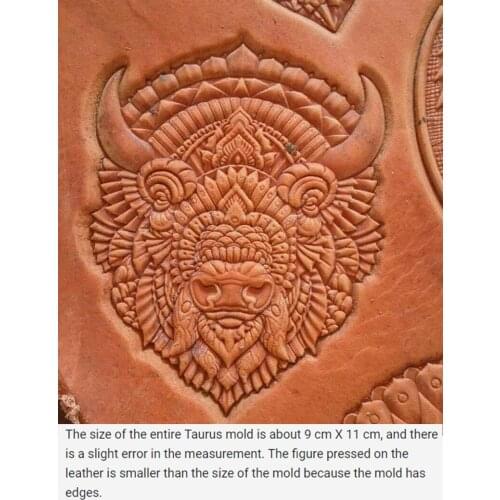 Hand-work unique design leather working tools carving punches stamp craft tools- Taurus pattern